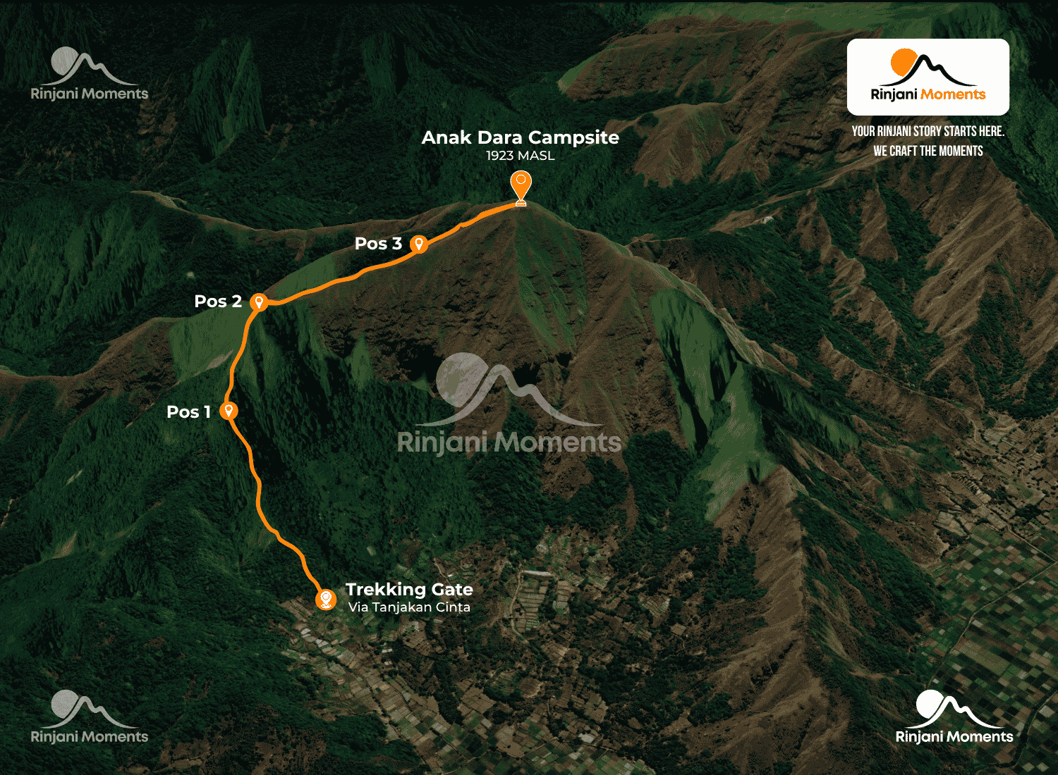 Anak Dara Trekking Map